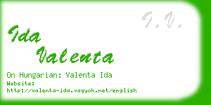 ida valenta business card